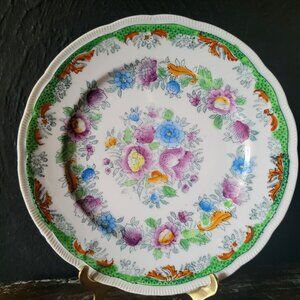 Vintage Mikori Ware Hand Painted Floral Porcelain Dinner Plate - 9 inches